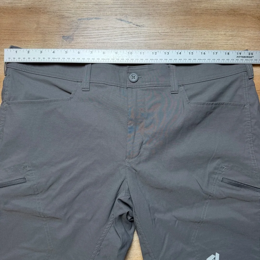 Eddie Bauer First Ascent Pants Mens 40x32 Gray Fleece Lined Cargo Hiking Outdoor